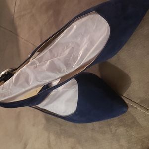 Navy Suede Sling back shoes